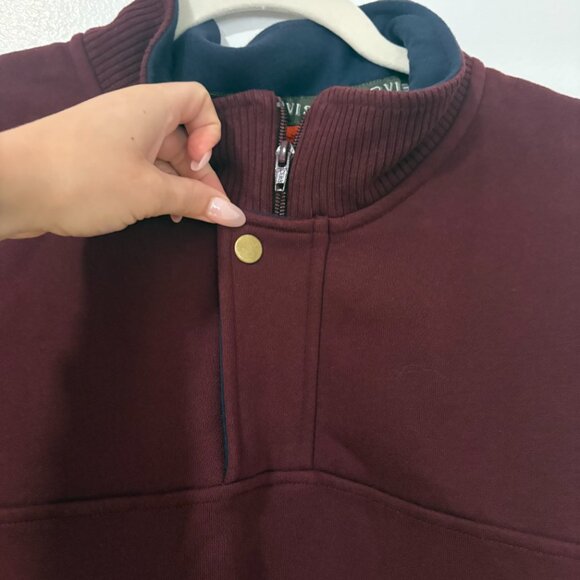 Orvis Signature 1/4-Zip Sweatshirt - Maroon - Large - Picture 4 of 5